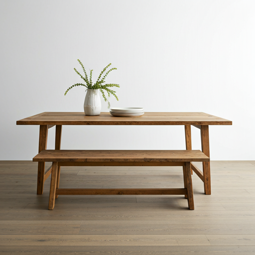 Rustic modern dining room table